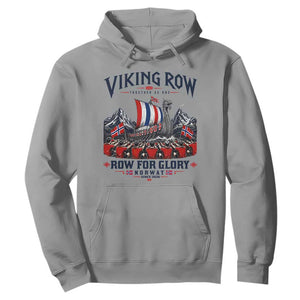 Viking Row Ro Ro Norway Norge Norwegian Flag Hoodie Row For Glory Norway Together As One Retro Football Fans TS02 Sport Gray Print Your Wear
