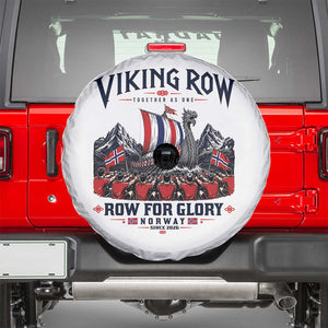 Viking Row Ro Ro Norway Norge Norwegian Flag Spare Tire Cover Row For Glory Norway Together As One Retro Football Fans TS02 White Print Your Wear