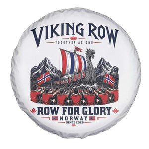 Viking Row Ro Ro Norway Norge Norwegian Flag Spare Tire Cover Row For Glory Norway Together As One Retro Football Fans TS02 Print Your Wear