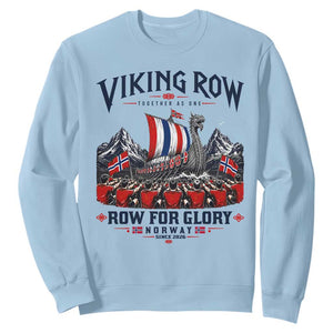 Viking Row Ro Ro Norway Norge Norwegian Flag Sweatshirt Row For Glory Norway Together As One Retro Football Fans TS02 Light Blue Print Your Wear
