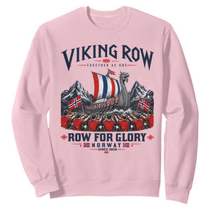 Viking Row Ro Ro Norway Norge Norwegian Flag Sweatshirt Row For Glory Norway Together As One Retro Football Fans TS02 Light Pink Print Your Wear