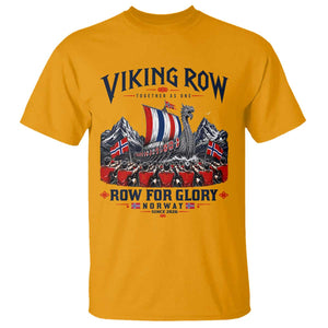 Viking Row Ro Ro Norway Norge Norwegian Flag T Shirt Row For Glory Norway Together As One Retro Football Fans TS02 Gold Print Your Wear