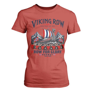 Viking Row Ro Ro Norway Norge Norwegian Flag T Shirt For Women Row For Glory Norway Together As One Retro Football Fans TS02 Red Print Your Wear