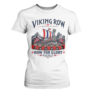 Viking Row Ro Ro Norway Norge Norwegian Flag T Shirt For Women Row For Glory Norway Together As One Retro Football Fans TS02 White Print Your Wear