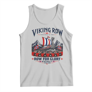 Viking Row Ro Ro Norway Norge Norwegian Flag Tank Top Row For Glory Norway Together As One Retro Football Fans TS02 Ash Print Your Wear