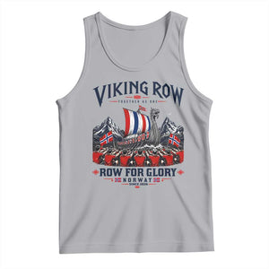 Viking Row Ro Ro Norway Norge Norwegian Flag Tank Top Row For Glory Norway Together As One Retro Football Fans TS02 Athletic Heather Print Your Wear
