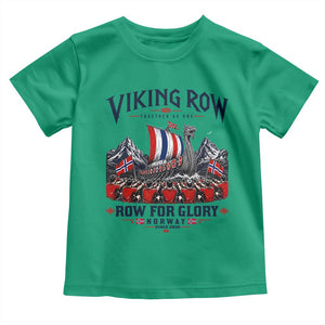 Viking Row Ro Ro Norway Norge Norwegian Flag Toddler T Shirt Row For Glory Norway Together As One Retro Football Fans TS02 Irish Green Print Your Wear