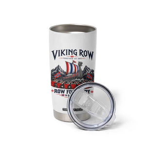 Viking Row Ro Ro Norway Norge Norwegian Flag Tumbler Cup Row For Glory Norway Together As One Retro Football Fans TS02 Print Your Wear