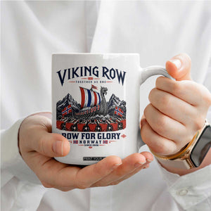 Viking Row Ro Ro Norway Norge Norwegian Flag Coffee Mug Row For Glory Norway Together As One Retro Football Fans TS02 Print Your Wear