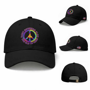 Baby Boomers Club Too Old To Care Retro Tie Dye Effect Printing Baseball Cap Peace Sign Groovy 60s Hippie Humor Graphic TS02 Baseball Cap Universal Fit Black Print Your Wear