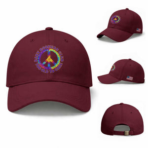 Baby Boomers Club Too Old To Care Retro Tie Dye Effect Printing Baseball Cap Peace Sign Groovy 60s Hippie Humor Graphic TS02 Baseball Cap Universal Fit Maroon Print Your Wear