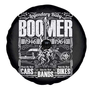 Legendary Baby Boomer Generation 1946 to 1964 Spare Tire Cover Vintage Rocker Classic Cars And Bikes Graphic
