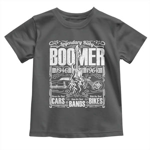 Legendary Baby Boomer Generation 1946 to 1964 Toddler T Shirt Vintage Rocker Classic Cars And Bikes Graphic