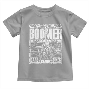 Legendary Baby Boomer Generation 1946 to 1964 Toddler T Shirt Vintage Rocker Classic Cars And Bikes Graphic