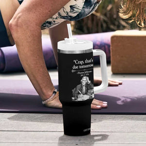 Crap Thats Due Tomorrow Thomas Jefferson Graphic Tumbler With Handle Funny Procrastination of Declaration of Indepence Historical Meme TS02 Print Your Wear