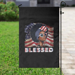 Blessed Black Queen Afro American Flag Garden Flag Patriotic Juneteenth 4th of July