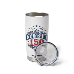 Colorado Rocky Mountains 150th Anniversary Tumbler Cup Sesquicentennial 1876 2026 Patriotic Graphic TS02 Print Your Wear