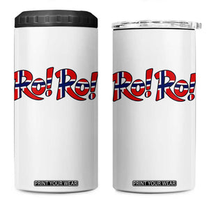 Funny Norway Flag Ro Ro Typography Graphic 4 in 1 Can Cooler Tumbler Norge Norwegian Flag Football Fans TS02 One Size: 16 oz White Print Your Wear