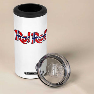 Funny Norway Flag Ro Ro Typography Graphic 4 in 1 Can Cooler Tumbler Norge Norwegian Flag Football Fans TS02 Print Your Wear
