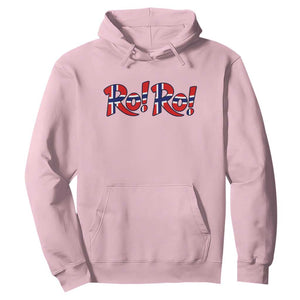 Funny Norway Flag Ro Ro Typography Graphic Hoodie Norge Norwegian Flag Football Fans TS02 Light Pink Print Your Wear