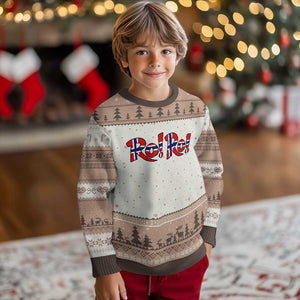 Funny Norway Flag Ro Ro Typography Graphic Ugly Christmas Sweater Norge Norwegian Flag Football Fans TS02 Mocha Mousse Print Your Wear
