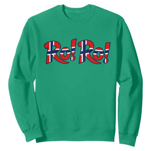 Funny Norway Flag Ro Ro Typography Graphic Sweatshirt Norge Norwegian Flag Football Fans TS02 Irish Green Print Your Wear
