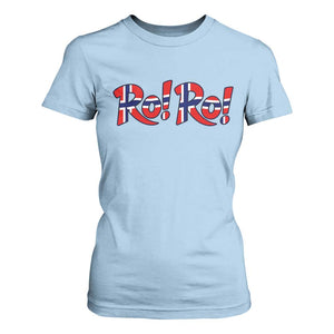 Funny Norway Flag Ro Ro Typography Graphic T Shirt For Women Norge Norwegian Flag Football Fans TS02 Light Blue Print Your Wear