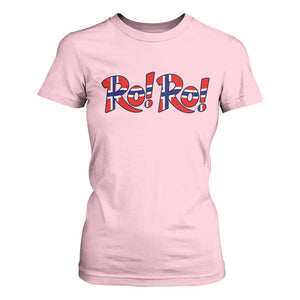 Funny Norway Flag Ro Ro Typography Graphic T Shirt For Women Norge Norwegian Flag Football Fans TS02 Light Pink Print Your Wear