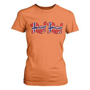 Funny Norway Flag Ro Ro Typography Graphic T Shirt For Women Norge Norwegian Flag Football Fans TS02 Orange Print Your Wear