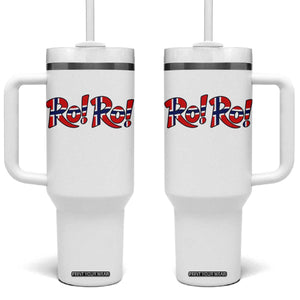 Funny Norway Flag Ro Ro Typography Graphic Tumbler With Handle Norge Norwegian Flag Football Fans TS02 One Size: 40 oz White Print Your Wear