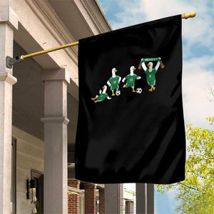 Funny Mexico Merlin the Duck Playing Soccer Graphic Garden Flag Mexican Spirit Football Fans Cheer TS02 Print Your Wear