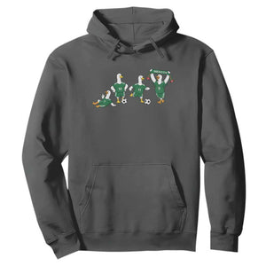 Funny Mexico Merlin the Duck Playing Soccer Graphic Hoodie Mexican Spirit Football Fans Cheer TS02 Dark Heather Print Your Wear