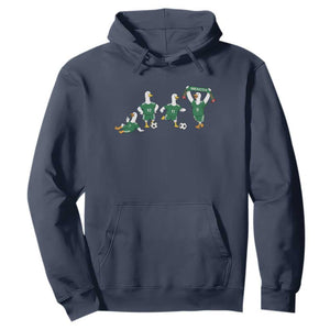 Funny Mexico Merlin the Duck Playing Soccer Graphic Hoodie Mexican Spirit Football Fans Cheer TS02 Navy Print Your Wear