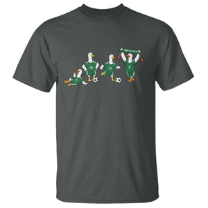 Funny Mexico Merlin the Duck Playing Soccer Graphic T Shirt Mexican Spirit Football Fans Cheer TS02 Print Your Wear