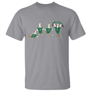Funny Mexico Merlin the Duck Playing Soccer Graphic T Shirt Mexican Spirit Football Fans Cheer TS02 Sport Gray Print Your Wear