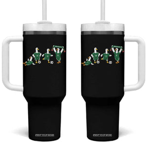 Funny Mexico Merlin the Duck Playing Soccer Graphic Tumbler With Handle Mexican Spirit Football Fans Cheer TS02 One Size: 40 oz Black Print Your Wear