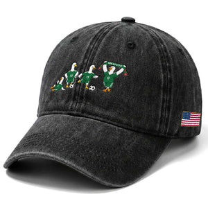 Funny Mexico Merlin the Duck Playing Soccer Graphic Washed Cotton Baseball Cap Mexican Spirit Football Fans Cheer TS02 Print Your Wear