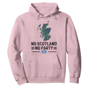 No Scotland No Party Tartan Plaid and Map Hoodie Vintage Scottish Football Supporter Sports Fans Spirit TS02 Light Pink Print Your Wear