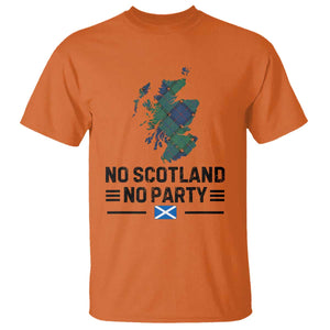 No Scotland No Party Tartan Plaid and Map T Shirt Vintage Scottish Football Supporter Sports Fans Spirit TS02 Orange Print Your Wear