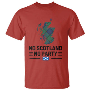 No Scotland No Party Tartan Plaid and Map T Shirt Vintage Scottish Football Supporter Sports Fans Spirit TS02 Red Print Your Wear
