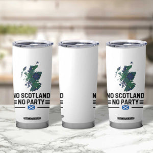 No Scotland No Party Tartan Plaid and Map Tumbler Cup Vintage Scottish Football Supporter Sports Fans Spirit TS02 Print Your Wear