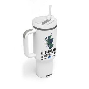 No Scotland No Party Tartan Plaid and Map Tumbler With Handle Vintage Scottish Football Supporter Sports Fans Spirit TS02 Print Your Wear
