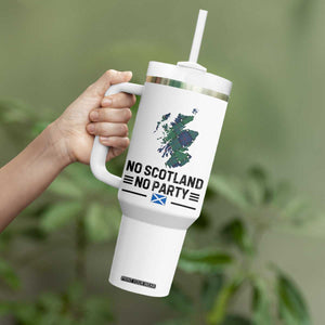 No Scotland No Party Tartan Plaid and Map Tumbler With Handle Vintage Scottish Football Supporter Sports Fans Spirit TS02 Print Your Wear