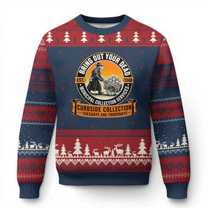 Funny Plague Doctor History Humor Ugly Christmas Sweater Bring Out Your Dead Curbside Collection