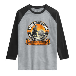 Funny Plague Doctor History Humor Raglan Shirt Bring Out Your Dead Curbside Collection