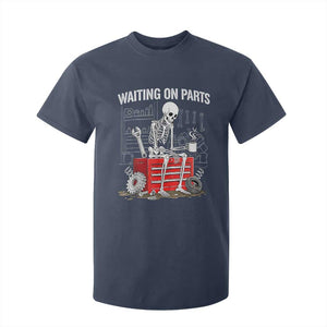 Waiting On Parts Skeleton Mechanic T Shirt For Kid Funny Sarcastic Auto Garage Repair Tech