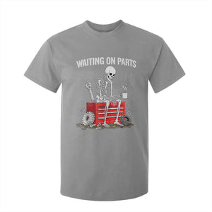 Waiting On Parts Skeleton Mechanic T Shirt For Kid Funny Sarcastic Auto Garage Repair Tech