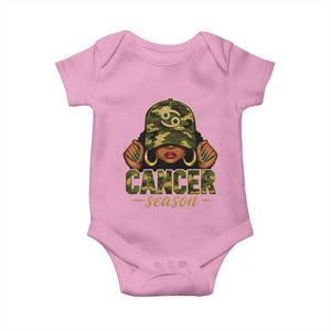 Zodiac Queen Cancer Season Retro Camo Camouflage Graphic Baby Onesie June July Horoscope Birthday Gift Melanin Women