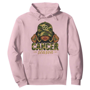Zodiac Queen Cancer Season Retro Camo Camouflage Graphic Hoodie June July Horoscope Birthday Gift Melanin Women