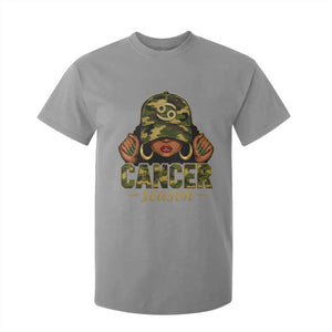 Zodiac Queen Cancer Season Retro Camo Camouflage Graphic T Shirt For Kid June July Horoscope Birthday Gift Melanin Women
